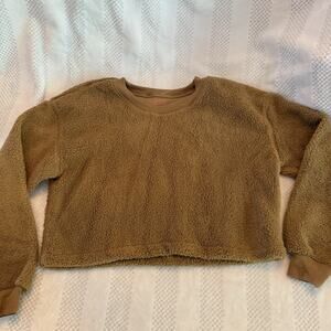 new splendid sherpa sweater girls size large